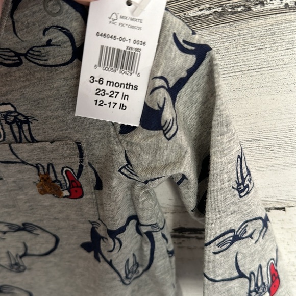 Baby Gap Walrus Christmas Onesie Size 3-6 Months NEW - Picture 4 of 4